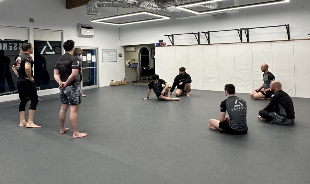 training bjj and self defense on class